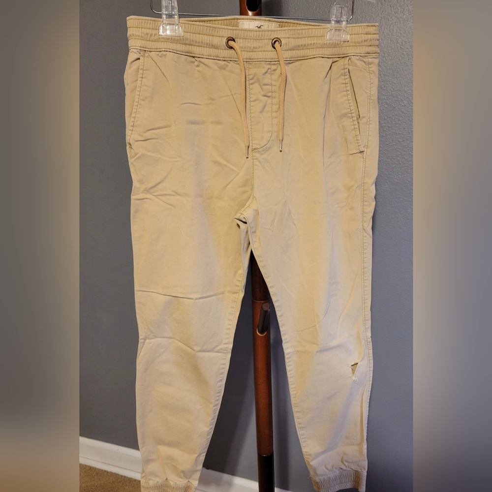 Hollister khaki joggers